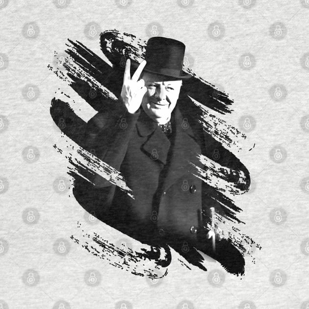 Winston Churchill. Black and white by CrimsonsDesign